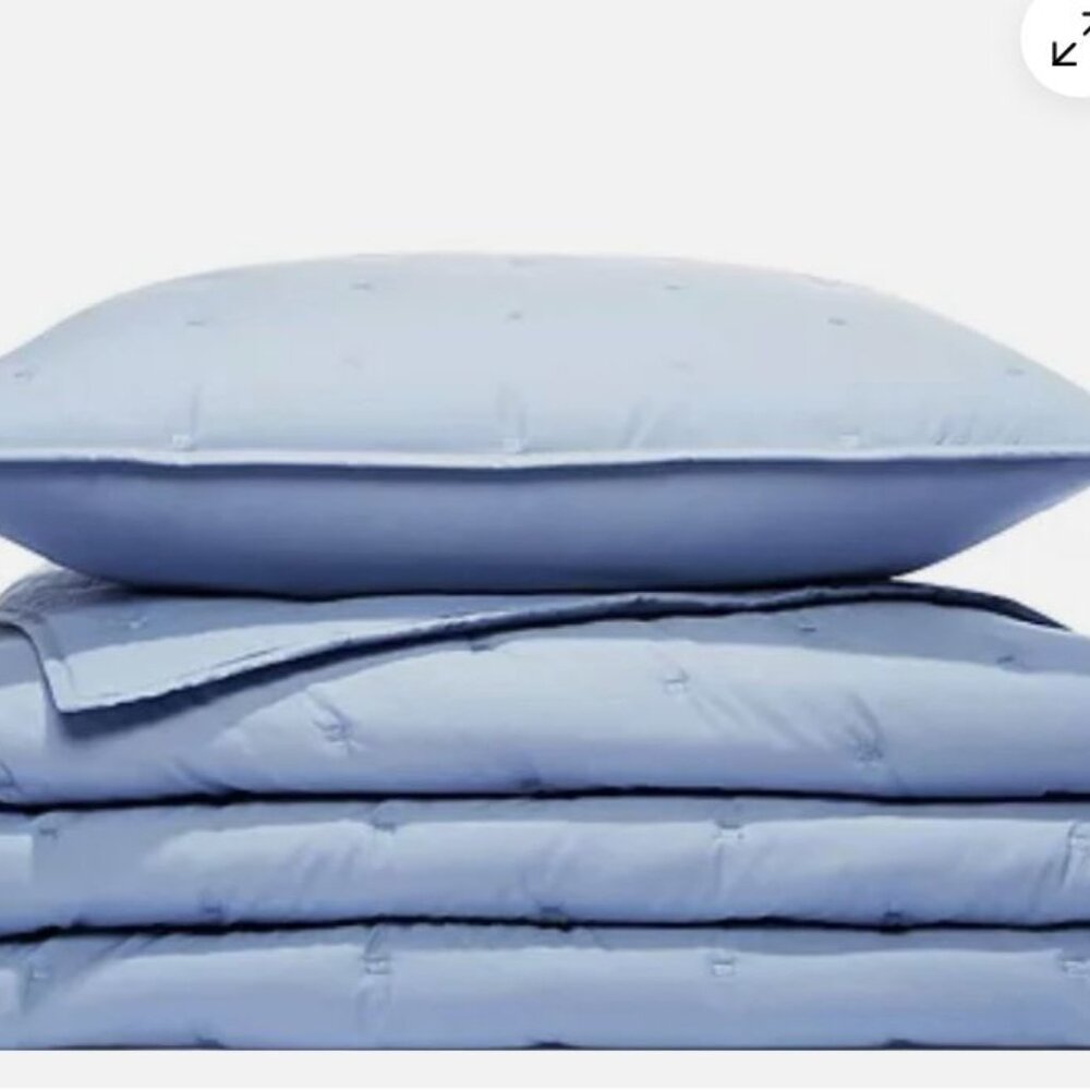 Sky Tufted Quilted King Coverlet Set